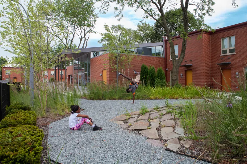Dorchester art housing affordable courtyard site design group